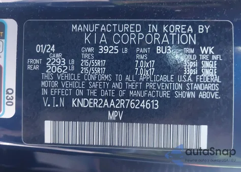 2024 Kia Seltos Ex из США, поврежденный, VIN KNDER2AA2R7624613